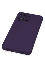 Newface Vivo Y35 Kılıf Nano içi Kadife Silikon - Mor - Görsel 5