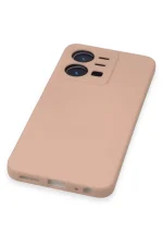 Newface Vivo Y35 Kılıf Nano içi Kadife Silikon - Pudra - Görsel 5