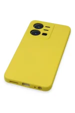 Newface Vivo Y35 Kılıf Nano içi Kadife Silikon - Sarı - Görsel 5