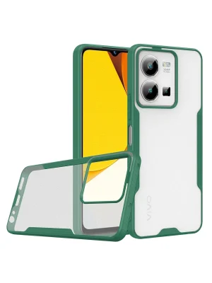 Newface Vivo Y35 Kılıf Platin Silikon - Yeşil