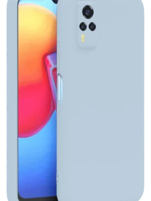 Newface Vivo Y53S Kılıf Nano içi Kadife Silikon - Buz Mavi