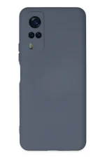 Newface Vivo Y53S Kılıf Nano içi Kadife Silikon - Gri - Görsel 2