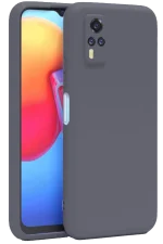 Newface Vivo Y53S Kılıf Nano içi Kadife Silikon - Gri