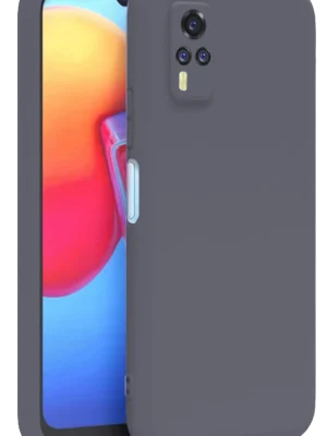 Newface Vivo Y53S Kılıf Nano içi Kadife Silikon - Gri