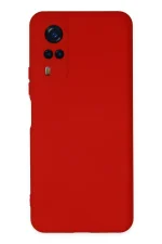 Newface Vivo Y53S Kılıf Nano içi Kadife Silikon - Kırmızı - Görsel 2