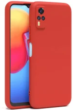 Newface Vivo Y53S Kılıf Nano içi Kadife Silikon - Kırmızı
