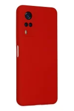 Newface Vivo Y53S Kılıf Nano içi Kadife Silikon - Kırmızı - Görsel 3