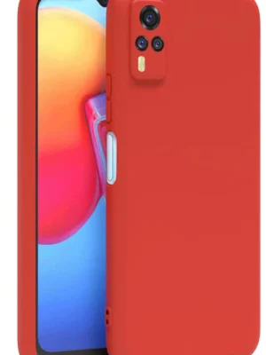 Newface Vivo Y53S Kılıf Nano içi Kadife Silikon - Kırmızı
