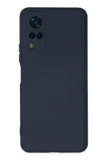 Newface Vivo Y53S Kılıf Nano içi Kadife Silikon - Lacivert - Görsel 2