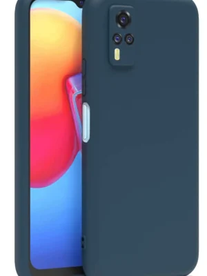 Newface Vivo Y53S Kılıf Nano içi Kadife Silikon - Lacivert