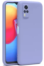 Newface Vivo Y53S Kılıf Nano içi Kadife Silikon - Lila
