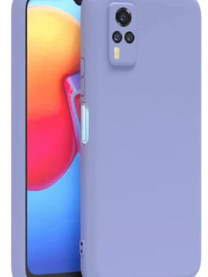 Newface Vivo Y53S Kılıf Nano içi Kadife Silikon - Lila