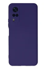 Newface Vivo Y53S Kılıf Nano içi Kadife Silikon - Mor - Görsel 2