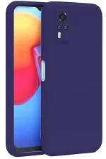 Newface Vivo Y53S Kılıf Nano içi Kadife Silikon - Mor