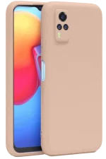 Newface Vivo Y53S Kılıf Nano içi Kadife Silikon - Pudra