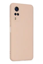 Newface Vivo Y53S Kılıf Nano içi Kadife Silikon - Pudra - Görsel 3