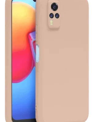 Newface Vivo Y53S Kılıf Nano içi Kadife Silikon - Pudra