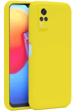 Newface Vivo Y53S Kılıf Nano içi Kadife Silikon - Sarı