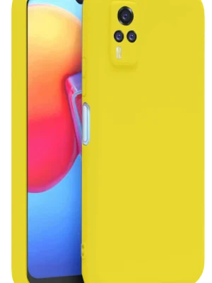 Newface Vivo Y53S Kılıf Nano içi Kadife Silikon - Sarı