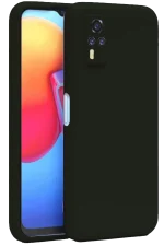 Newface Vivo Y53S Kılıf Nano içi Kadife Silikon - Siyah