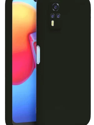 Newface Vivo Y53S Kılıf Nano içi Kadife Silikon - Siyah