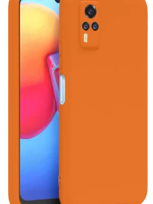 Newface Vivo Y53S Kılıf Nano içi Kadife Silikon - Turuncu