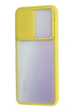 Newface Vivo Y53S Kılıf Palm Buzlu Kamera Sürgülü Silikon - Sarı - Görsel 3