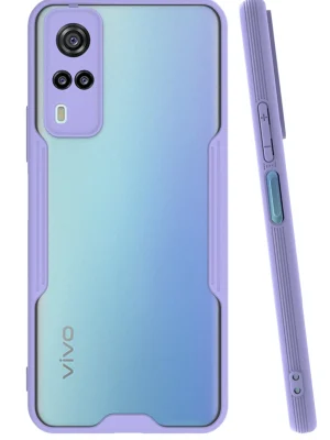 Newface Vivo Y53S Kılıf Platin Silikon - Lila
