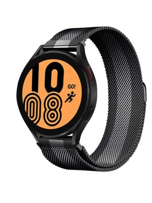 Newface Watch 20mm Metal Mıknatıslı Kordon - Siyah-Beyaz