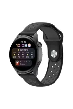 Newface Watch 20mm Spor Delikli Kordon - Siyah-Füme