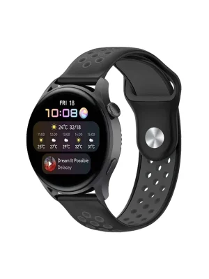 Newface Watch 20mm Spor Delikli Kordon - Siyah-Füme