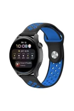 Newface Watch 22mm Spor Delikli Kordon - Siyah-Mavi