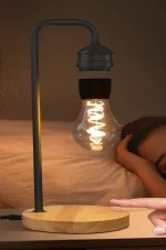 Newface XF01 Ampul Görünümlü Kablosuz Şarj Özellikli Gece Lambası - Siyah - Görsel 3