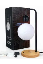 Newface XF02 Ay Görünümlü Kablosuz Şarj Özellikli Gece Lambası - Siyah - Görsel 2