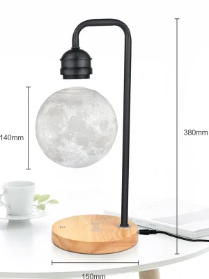 Newface XF02 Ay Görünümlü Kablosuz Şarj Özellikli Gece Lambası - Siyah