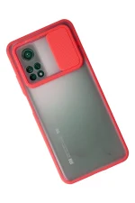 Newface Xiaomi Mi 10T Kılıf Palm Buzlu Kamera Sürgülü Silikon - Kırmızı - Görsel 3