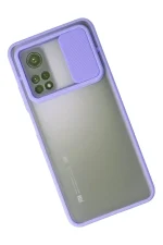 Newface Xiaomi Mi 10T Kılıf Palm Buzlu Kamera Sürgülü Silikon - Lila - Görsel 3