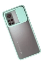 Newface Xiaomi Mi 10T Kılıf Palm Buzlu Kamera Sürgülü Silikon - Turkuaz - Görsel 3