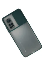 Newface Xiaomi Mi 10T Kılıf Palm Buzlu Kamera Sürgülü Silikon - Yeşil - Görsel 2