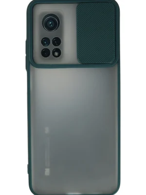 Newface Xiaomi Mi 10T Kılıf Palm Buzlu Kamera Sürgülü Silikon - Yeşil