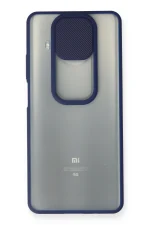 Newface Xiaomi Mi 10T Lite Kılıf Palm Buzlu Kamera Sürgülü Silikon - Lacivert - Görsel 2