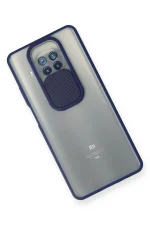 Newface Xiaomi Mi 10T Lite Kılıf Palm Buzlu Kamera Sürgülü Silikon - Lacivert - Görsel 3