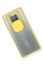 Newface Xiaomi Mi 10T Lite Kılıf Palm Buzlu Kamera Sürgülü Silikon - Sarı - Görsel 3