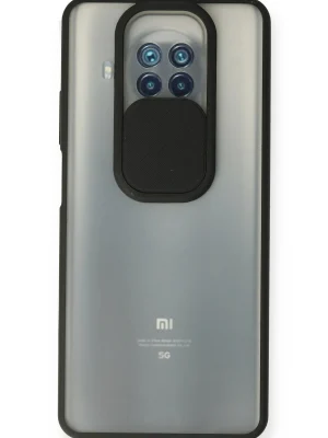 Newface Xiaomi Mi 10T Lite Kılıf Palm Buzlu Kamera Sürgülü Silikon - Siyah