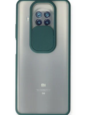 Newface Xiaomi Mi 10T Lite Kılıf Palm Buzlu Kamera Sürgülü Silikon - Yeşil