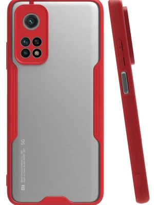 Newface Xiaomi Mi 10T Pro Kılıf Platin Silikon - Kırmızı