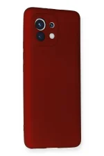 Newface Xiaomi Mi 11 Kılıf First Silikon - Bordo - Görsel 2