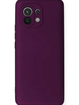 Newface Xiaomi Mi 11 Kılıf First Silikon - Mürdüm
