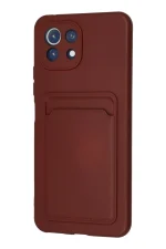 Newface Xiaomi Mi 11 Kılıf Kelvin Kartvizitli Silikon - Bordo - Görsel 3