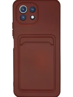 Newface Xiaomi Mi 11 Kılıf Kelvin Kartvizitli Silikon - Bordo